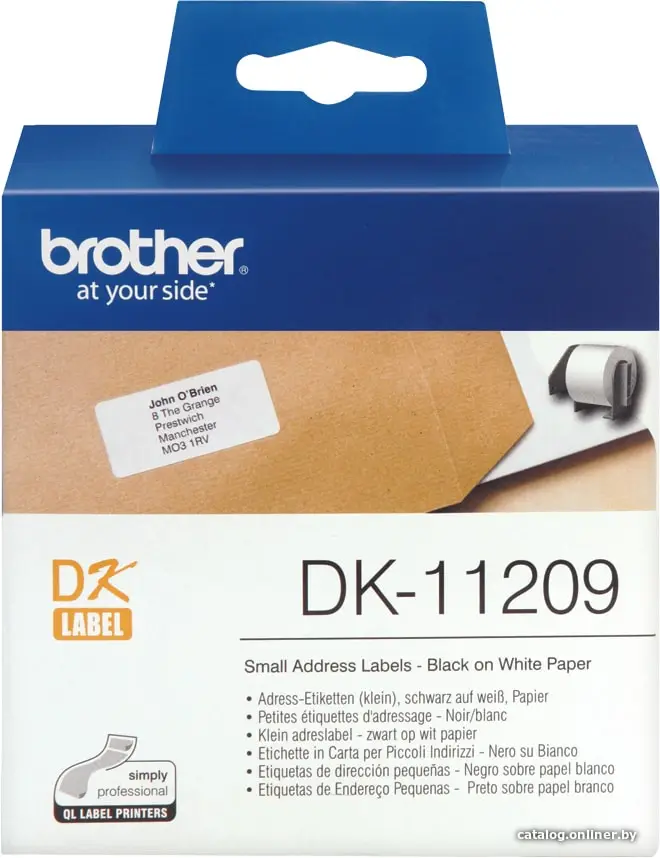 Купить Наклейки Brother DK11209 адресные малые 29х62мм (800шт), цена, опт и розница
