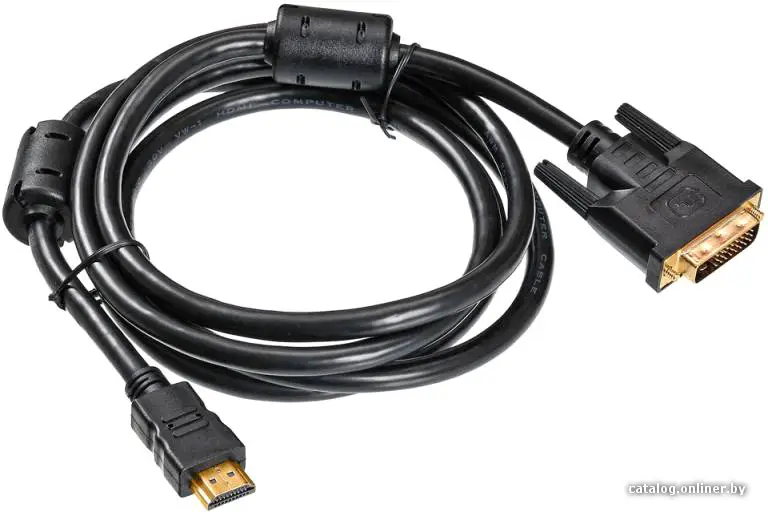 Купить Кабель  HDMI 19M вилка - DVI-D 19M вилка 1,8м Buro HDMI-19M-DVI-D-1.8M черный, цена, опт и розница