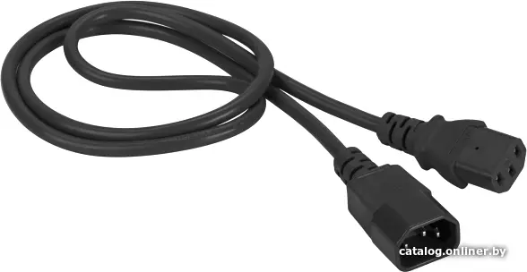 Купить Сетевой шнур Монитор - Системный блок 1,5м Lanmaster LAN-PP13/14-1.5-BK черный, цена, опт и розница