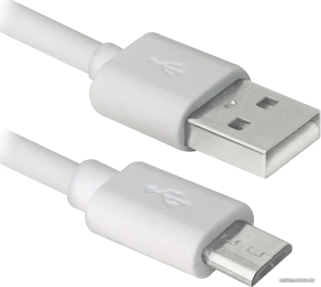 Купить Кабель USB 2.0 AM вилка - microUSB BM вилка 3м Defender USB08-10BH белый, цена, опт и розница