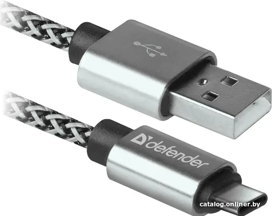 Купить Кабель USB 2.0 AM вилка - USB3.1 CM вилка 1м Defender USB09-03T PRO белый, цена, опт и розница