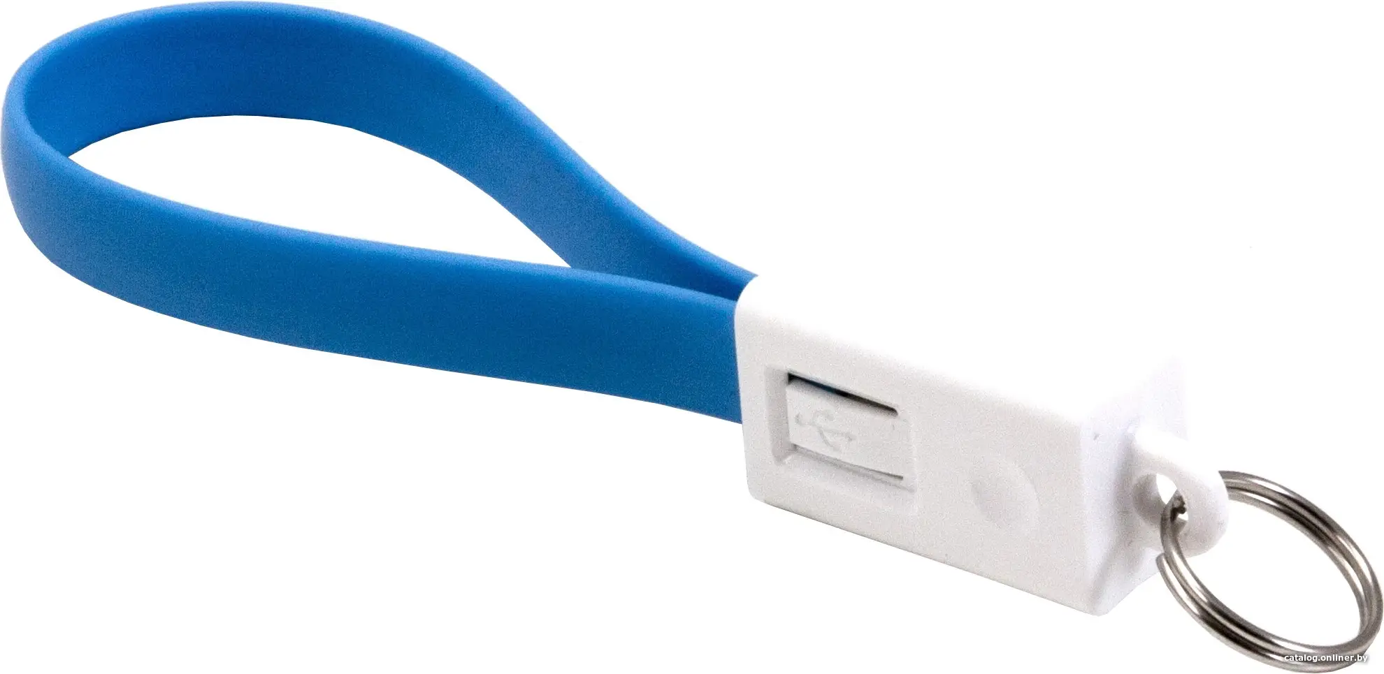 Купить Кабель-брелок USB 2.0 AM вилка - Apple Lightning 8pin Gmini GM-MUS300FKBL голубой, цена, опт и розница