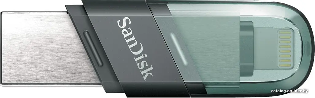 Купить USB 3.1 накопитель 256Gb SanDisk iXpand Flip SDIX90N-256G-GN6NE зеленый/серебристый, цена, опт и розница